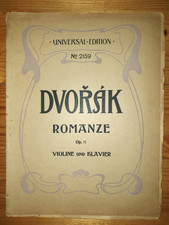 Antonin Dvorak: Romanze für Violine und Klavier, Noten antiquarisch