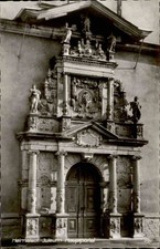 Postkarte Kirchen Bauwerk ~1950/60 HELMSTEDT Niedersachsen Juleum Hauptportal