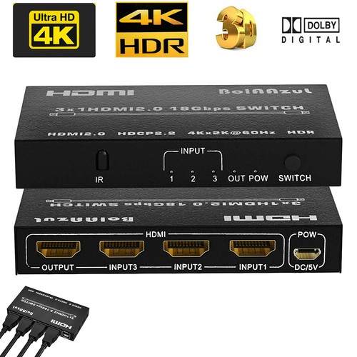 Way hdmi switch hdr 4k - way,