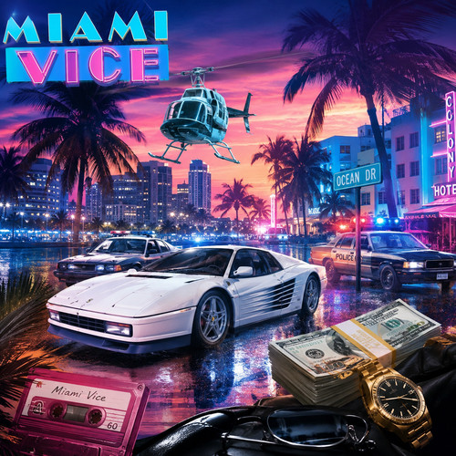 Miami vice printed - vice, 3d
