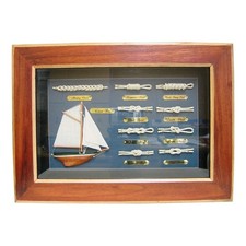 Knotentafel hinter Glas