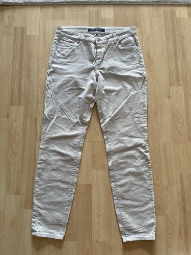 Damen samt hose beige - samt,