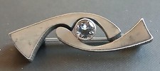 Selten!! STEN & LAINE Finnland BROSCHE 925er Silber mit Bergkristall Top Zustand