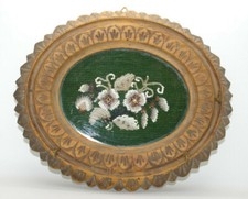 antikes Schlüsselbord mit Perlenstickerei, Schlüsselbrett