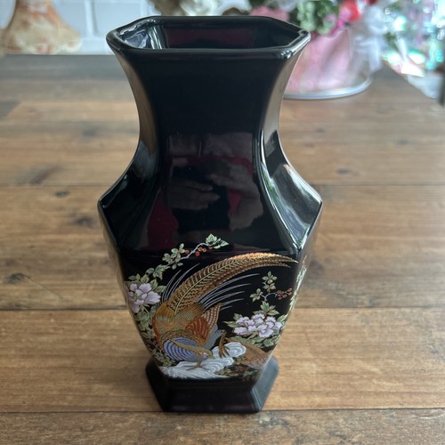 Sechseckige fasanen vase - sechseckige,
