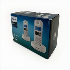 Philips Festnetztelefon Schnurloses Telefon D1612W Duo Weiß Zwei