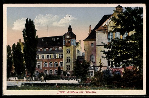 Ansichtskarte jena lesehalle - ansichtskarte,