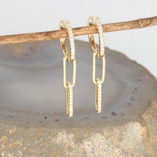 Wert 1450 € Brillant Creolen (0,21 carat) in 585 14 Karat Gelb Gold xxyy