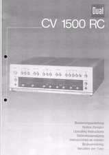 Dual Bedienungsanleitung für CV 1500 RC  Copy