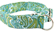 Hundehalsband, Windhund,Zugstopp, "Monsoon Paisley", S bis 35 cm,handgefertigt 