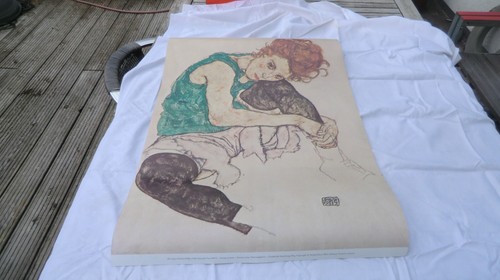 Poster egon schiele sitzende - schiele,