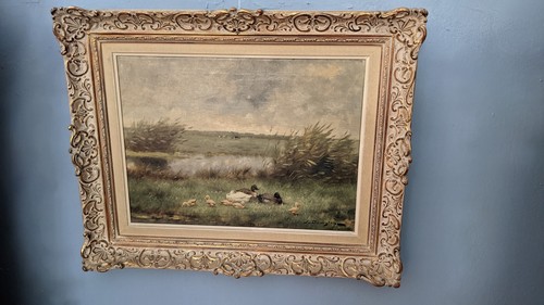 Gemälde landschaft teich - gemälde,
