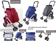 74L 6 Räder Erweiterbar Einkaufswagen Lebensmittelwagen Kühltasche Strapazierfähig