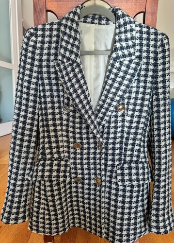 Bouclé blazer zara lang size - bouclé,