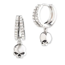 Harley-Davidson Ohrringe Double Willie G Drop, Silber