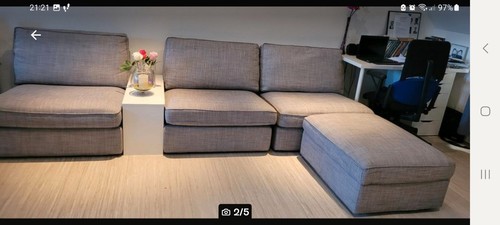 Graues modernes sofa - graues,