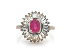 Größe 62 Ring 925 SILBER Sterling silver argento bague anillo design Rubin