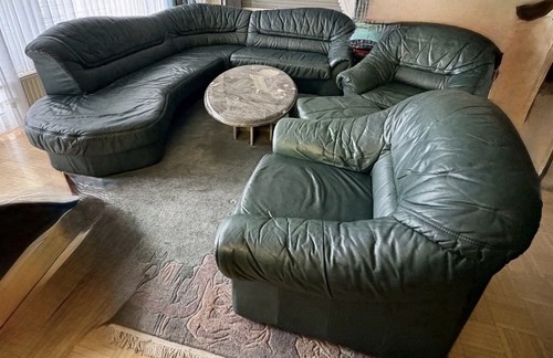 Couch garnitur leder - garnitur, rundecke
