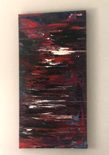 Abstrakt Bild auf Leinwand handgemalt Handsigniert.Unikat 100x50