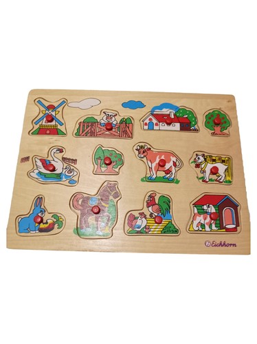 Eichhorn bauernhof steckpuzzle - bauernhof,