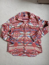 Dickes Baumwollhemd Jacke Mit Aztekenmuster von Gant Gr. XXL Rottöne