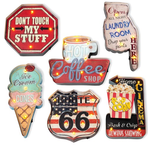 Retro vintage led - retro, schild
