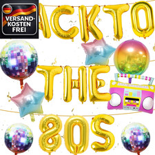 80er party deko set mit