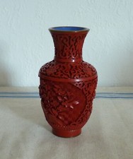 alte China Rotlackvase