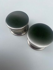 14 HÄFELE  x Möbelknöpfe Edelstahl gebürstet  Schrankknopf   30 x 22 mm