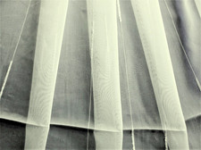 Gardinenstoff  Voile creme Streifen mit Tropfen Rest  4,50 Meter x 145 cm  Hoch