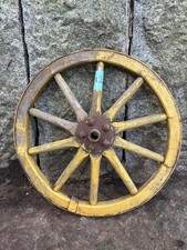 Altes Wagenrad Holz mit Eisenreifen Ø ca.46 cm – Originales Deko‑Objekt