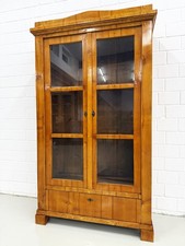 Vitrine Bücherschrank Biedermeier Kirsche 1830 Handpoliert