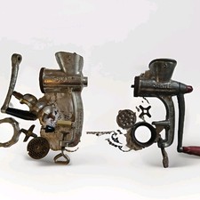 2x alt Fleischwolf Gusseisen Vintage Retro Jupiter SMW