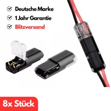 8x Steckverbindung 2 Polig Auto Stecker Steckverbinder Wasserdicht KFZ Kabel
