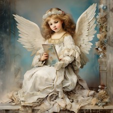 Wandbild Vintage Shabby Chic Engel Weihnachten Deko Bild Wanddeko Wandfliese