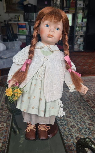 Alte deko puppe porzellanpuppe - deko,