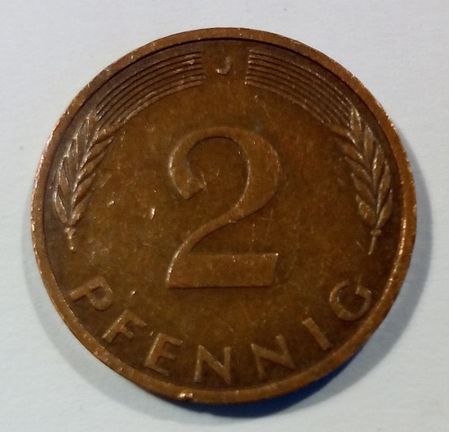 Münze brd zwei pfennig - zwei,