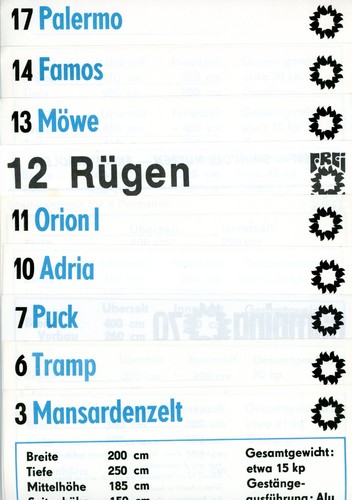 Ddr zelt prospektblatt 1969 - prospektblatt,