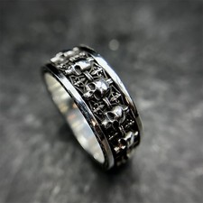 Silber 925 Ring mit Totenkopf