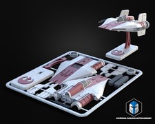 3D gedruckt - Star Wars A Wing - Kit Karte - Vollfarbdruck