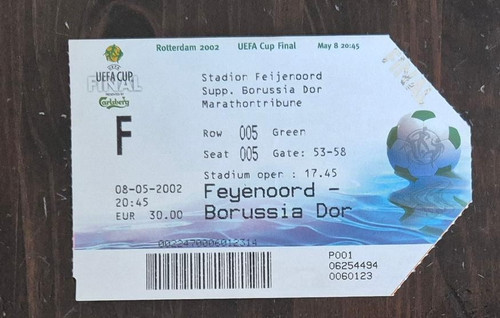 Ticket uefa cup finale - ticket,