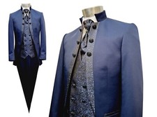 Hochzeitsanzug Cutaway Herren 5-teilig Gr.50 Blau