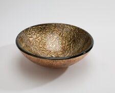 Glaswaschbecken GOLD  Rund 42 cm, Aufsatzwaschbecken, Exklusiv und einzigartig