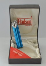 Hadson Feuerzeug mit Swarovski Kristallen – Herz Design – Blau / Chrom  Japan 