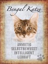 Holzschild 40x30 cm Bengal