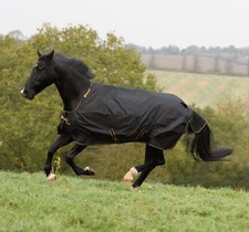 Bucas Irish Turnout Light Weidedecke Regendecke 1200 D schwarz 115-165 wählbar