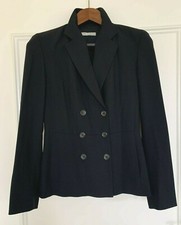 KS Damen Blazer Gr. 38 💕 Jacke zweireihig Schurwolle Elasthan Schwarz