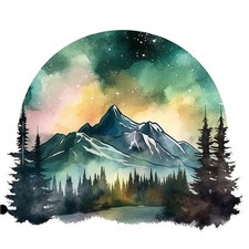 7x Sticker Nordlicht