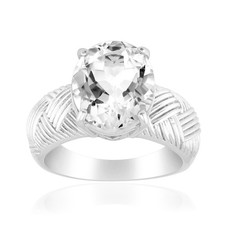 Ovaler Weißer Topas Sterling