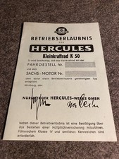 Betriebserlaubnis HERCULES K 50 Original?